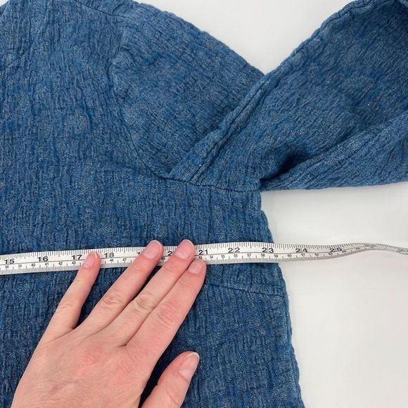 Pure Jill Indigo quilted matelasse jacquard jacket - Picture 4 of 9